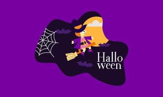 Halloween Concept on Abstract Shape Background vector