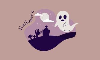 Halloween Concept on Abstract Shape Background vector