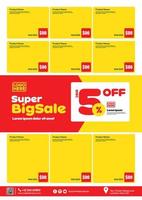 modern flyer template for supermarket product promotion vector