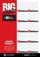 shopping mall product catalog flyer with attractive promotions vector