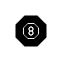 vector de 8 bolas para la presentación del icono del símbolo del sitio web