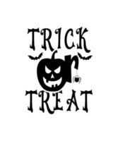 Trick or treat halloween design vector