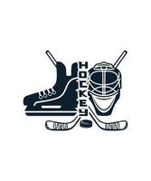 diseño de citas de hockey vector