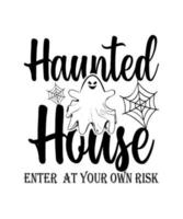 Halloween Haunted House Concept design vector