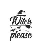 Witch please halloween concept design vector