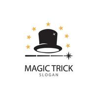 Illustration of magic hat with wand vector