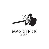 Illustration of magic hat with wand vector