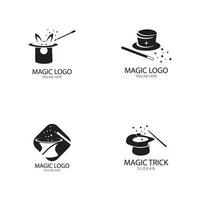 Illustration of magic hat with wand vector