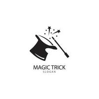 Illustration of magic hat with wand vector