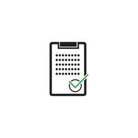 document icon  with check and cross symbol  vector illustration