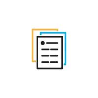 document icon  with check and cross symbol  vector illustration