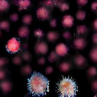 covid-19, brote de coronavirus, virus flotando en un entorno celular, antecedentes de influenza coronavirus, epidemia de enfermedad viral, representación 3d del virus, ilustración del organismo, virus visto micro foto