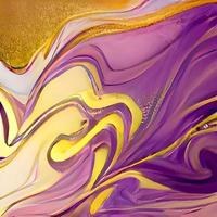 Luxury abstract fluid art painting in alcohol ink technique photo