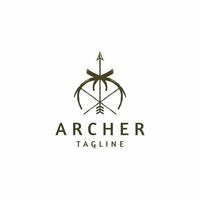Archer logo icon design template vector