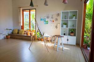 Art studio at home, classroom. photo