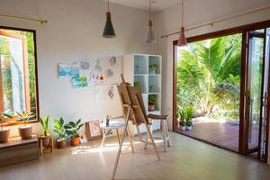 Art studio at home, classroom. photo