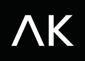 AK initial letters logo design vector