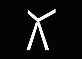 vector de diseño de logotipo de letras iniciales ak