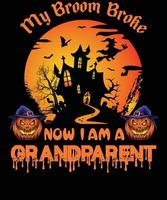 GRANDPARENT T-SHIRT DESIGN FOR HALLOWEEN vector