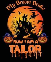 TAILOR T-SHIRT DESIGN FOR HALLOWEEN vector