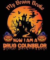 DRUG COUNSELOR T-SHIRT DESIGN FOR HALLOWEEN vector