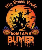 BUYER T-SHIRT DESIGN FOR HALLOWEEN vector