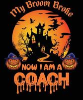 COACH T-SHIRT DESIGN FOR HALLOWEEN vector