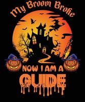 GUIDE T-SHIRT DESIGN FOR HALLOWEEN vector