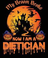 DIETICIAN T-SHIRT DESIGN FOR HALLOWEEN vector