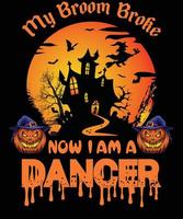 DANCER T-SHIRT DESIGN FOR HALLOWEEN vector