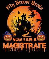 MAGISTRATE T-SHIRT DESIGN FOR HALLOWEEN vector