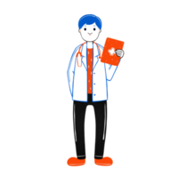 ilustración de personaje médico png