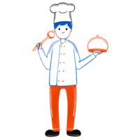 ilustração de personagem de chef png