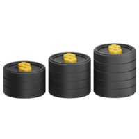 3d tolkning stack dollar mynt png