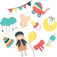 children toys and items vector