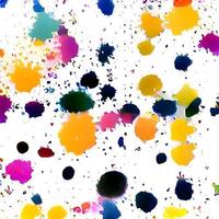 Paint splatter seamless pattern. Repeated abstract pattern. Background color splash. Grunge ink texture. Spray spatter blot. Repeating brush stroke wallpaper for design prints. photo