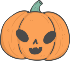 schattig tekening halloween pompoen png