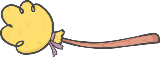 cute sweet Halloween broomstick doodle pastel hand drawn png