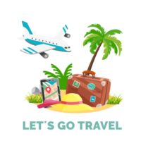 op reis vakantie ontwerp illustratie png