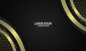 abstract background Luxury gold and black halftone certificate with badge template vector