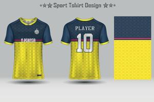 Football sport jersey mockup abstract geometric pattern t-shirt design vector