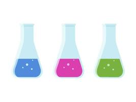 The icon of laboratory flasks. Vector illustration