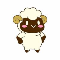 cute little sheep vector illustration, sheep vector set