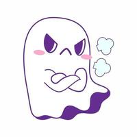 conjunto de ilustración de vector de pequeño fantasma lindo, conjunto de halloween fantasma