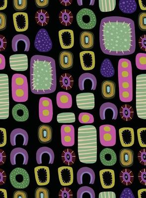 Shiny purple glass tiles mosaic, seamless pattern. Vector illustration