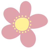 Simple hand draw flower png