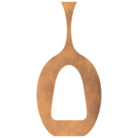 jarrón de cerámica boho marrón acuarela png