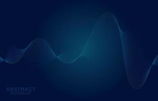 abstract dark blue background with curved wave for modern banner template vector