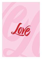 Rose Love Card soft brush pointed vector