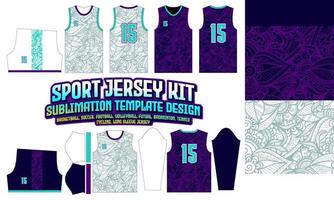 Sport Jersey Printing Design pattern Sublimation Soccer Football Badminton vector